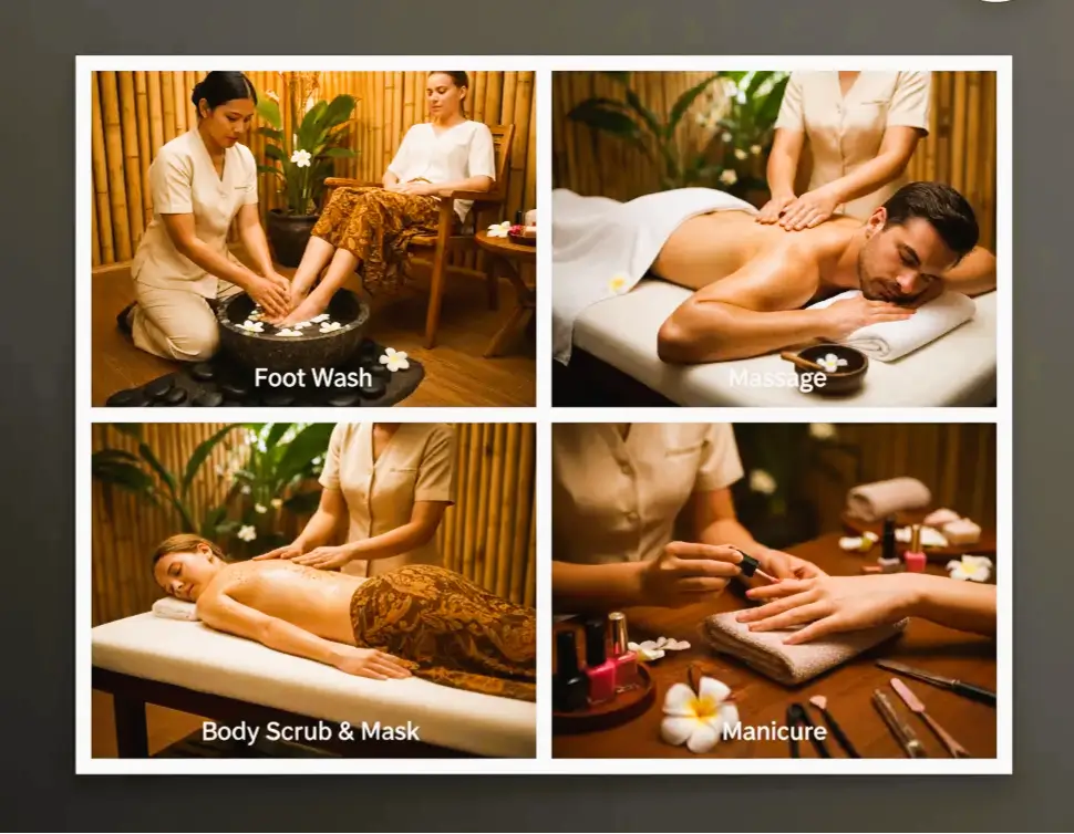 Lily Full Treatment – 4-hour spa package in Nusa Dua with massage, scrub, facial, manicure, pedicure, and flower bath